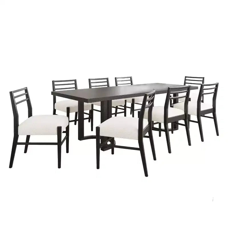 Christopher Knight Home Valenro 9 pcs Rubberwood Upholstered Dining Set