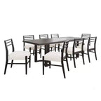 Christopher Knight Home Valenro 9 pcs Rubberwood Upholstered Dining Set