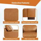 Fauteuil d'appoint en cuir véritable Home Imports Emporium
