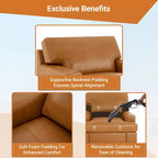 Fauteuil d'appoint en cuir véritable Home Imports Emporium