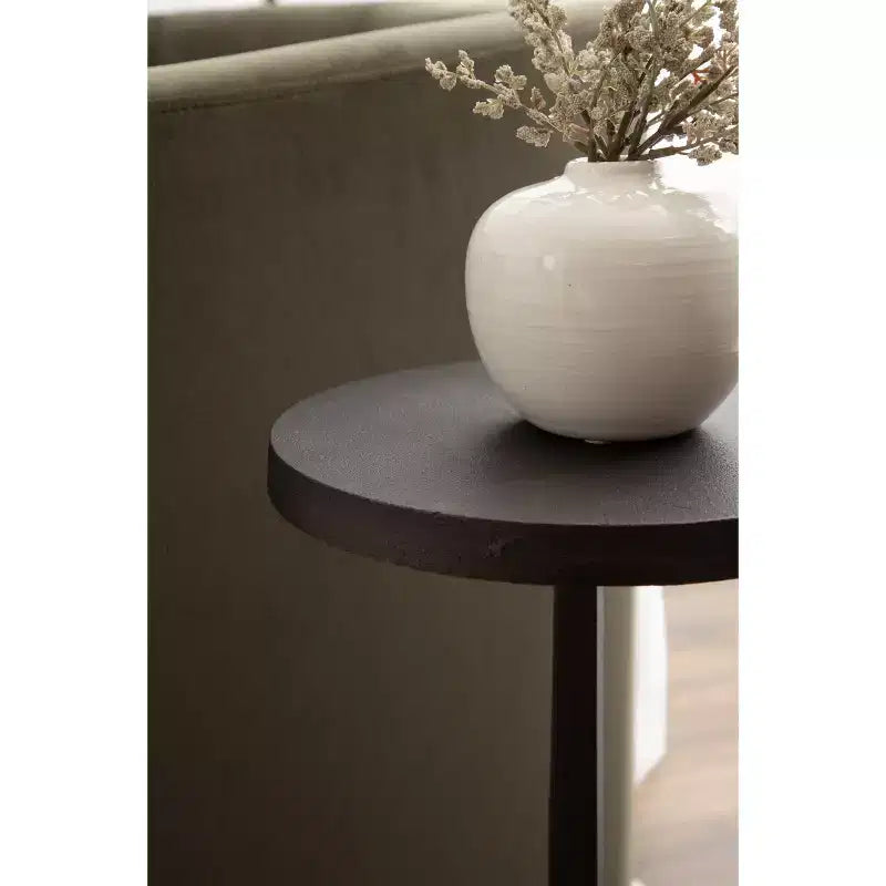 Table d'appoint piédestal Lazaro Kate and Laurel, 25,4x25,4x55,8 cm, Bronze et marbre