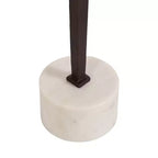 Table d'appoint piédestal Lazaro Kate and Laurel, 25,4x25,4x55,8 cm, Bronze et marbre