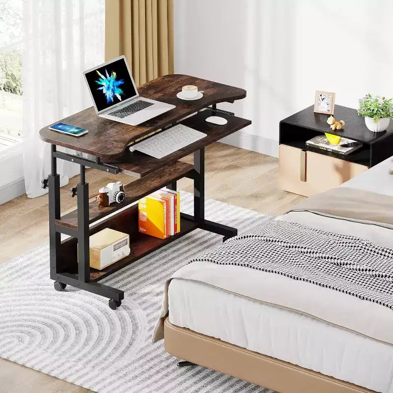 Bureau portable réglable en hauteur Tribesigns avec tiroir clavier