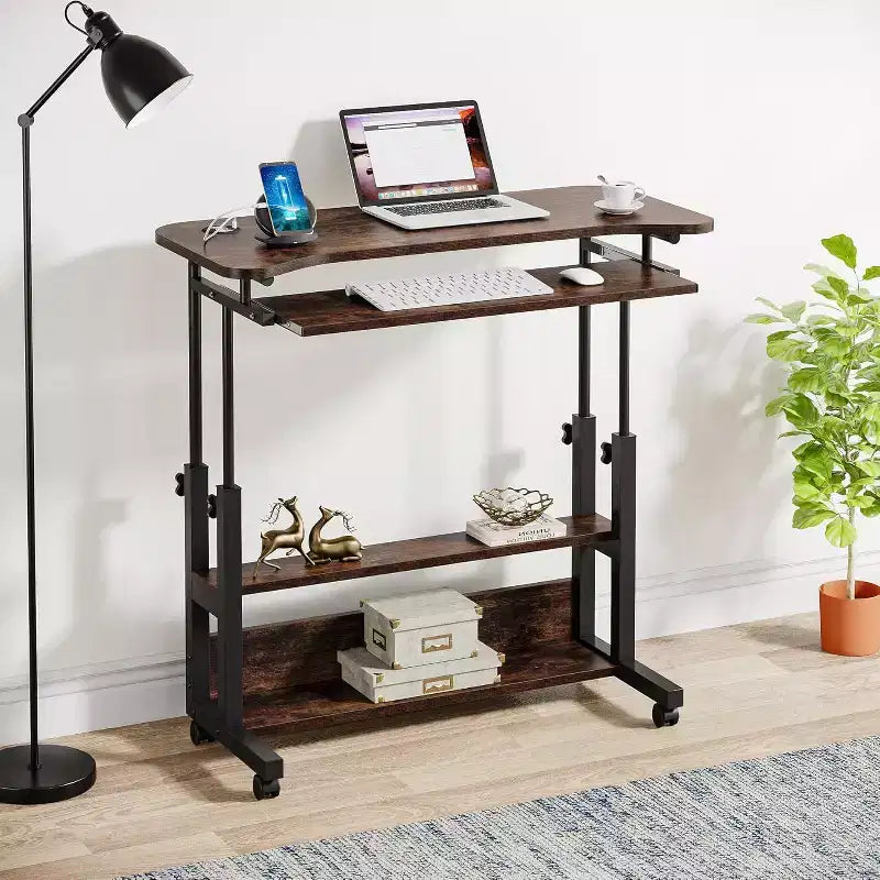 Bureau portable réglable en hauteur Tribesigns avec tiroir clavier