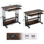 Bureau portable réglable en hauteur Tribesigns avec tiroir clavier
