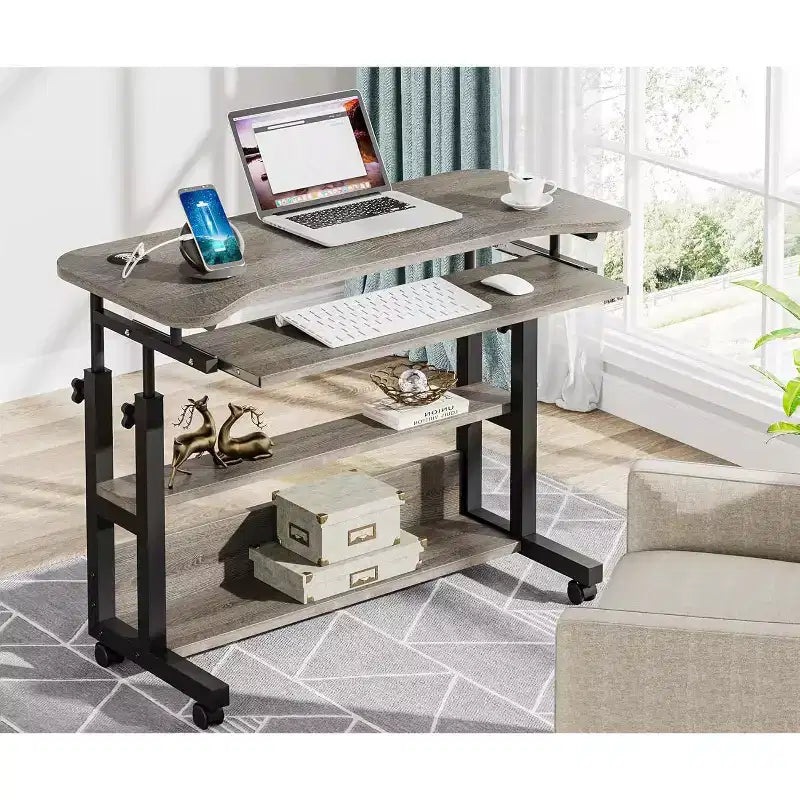 Bureau portable réglable en hauteur Tribesigns avec tiroir clavier