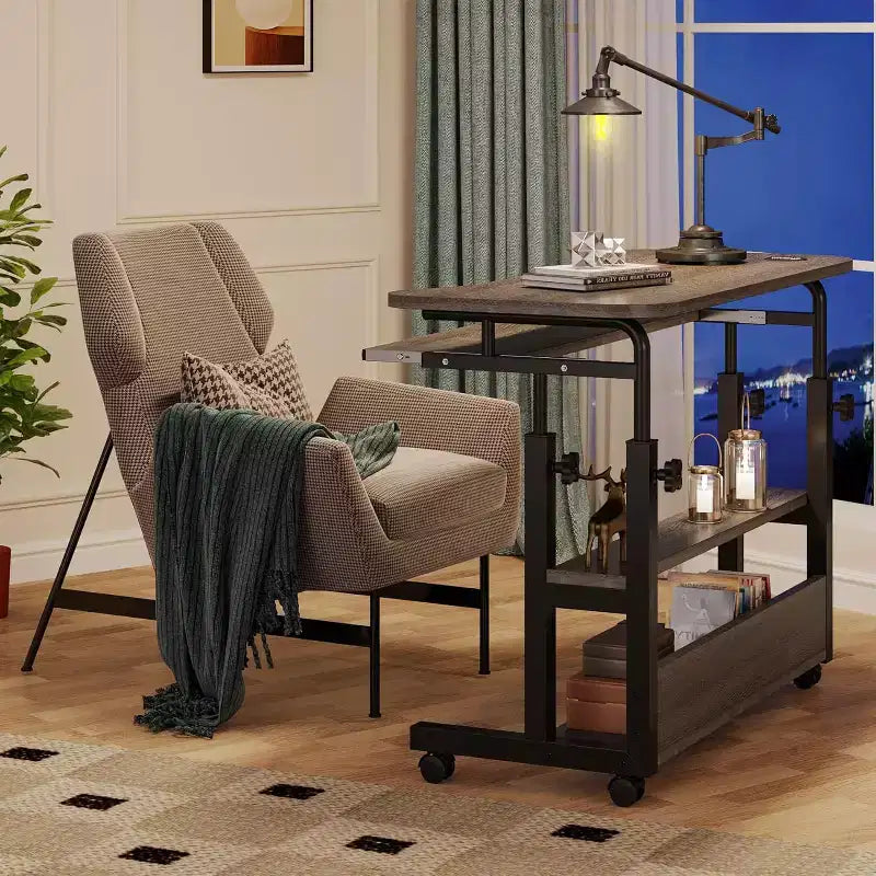 Bureau portable réglable en hauteur Tribesigns avec tiroir clavier