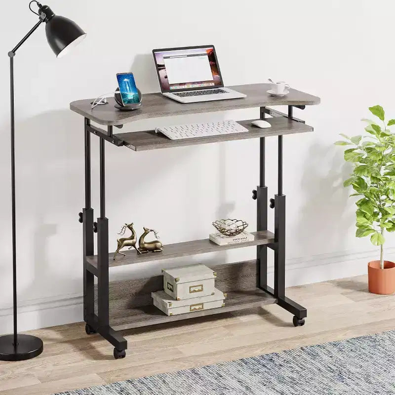Bureau portable réglable en hauteur Tribesigns avec tiroir clavier