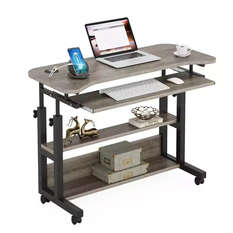 Bureau portable réglable en hauteur Tribesigns avec tiroir clavier