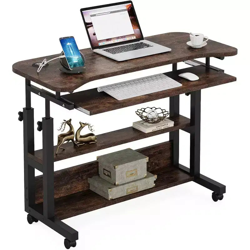 Tribesigns Height-Adjustable Portable Desk with Keyboard Tray