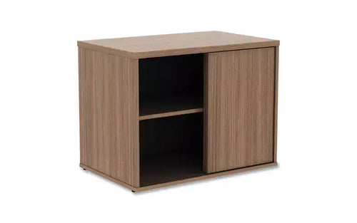 Alera Alera Open Office Low Storage Cabinet Credenza, 29.5 x 19.13 x 22.78, Walnut