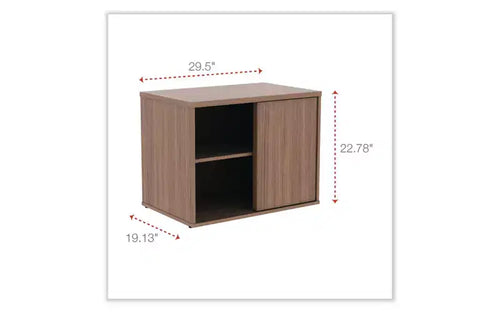 Alera Alera Open Office Credenza à rangement bas, 29,5 x 19,13 x 22,78, Noyer