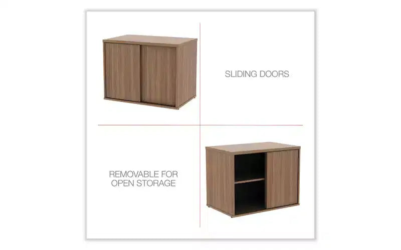 Alera Alera Open Office Credenza à rangement bas, 29,5 x 19,13 x 22,78, Noyer