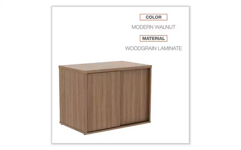 Alera Alera Open Office Credenza à rangement bas, 29,5 x 19,13 x 22,78, Noyer