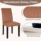 VECELO Chaises de salle à manger lot de 2/4/6 Chaises Parsons avec dossier solide Chaises de salle à manger rembourrées Marron/Beige/Café