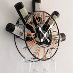 Porte-bouteilles mural Vintiquewise avec support à verres – Étagère unique pour champagne, vins blancs et rouges avec 4 porte-verres