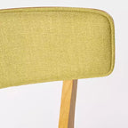 GDFStudio Chaises de salle à manger rembourrées Crystal en bois d'hévéa (Lot de 2)