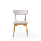 GDFStudio Chaises de salle à manger rembourrées Crystal en bois d'hévéa (Lot de 2)