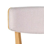 GDFStudio Chaises de salle à manger rembourrées Crystal en bois d'hévéa (Lot de 2)