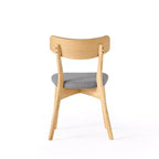 GDFStudio Chaises de salle à manger rembourrées Crystal en bois d'hévéa (Lot de 2)