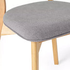 GDFStudio Chaises de salle à manger rembourrées Crystal en bois d'hévéa (Lot de 2)