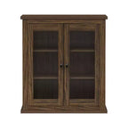 Teamson Home Donovan Armoire murale amovible à deux portes avec étagères réglables, Noyer