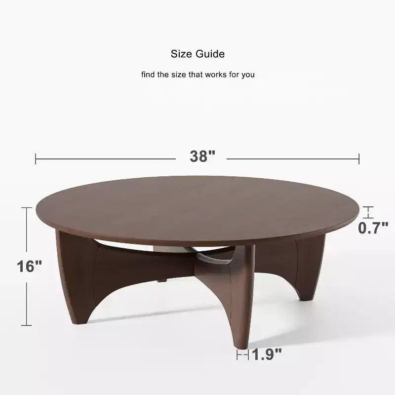 Table Basse Ronde en Bois Massif PexFix
