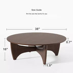 Table Basse Ronde en Bois Massif PexFix