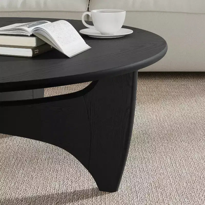 Table Basse Ronde en Bois Massif PexFix