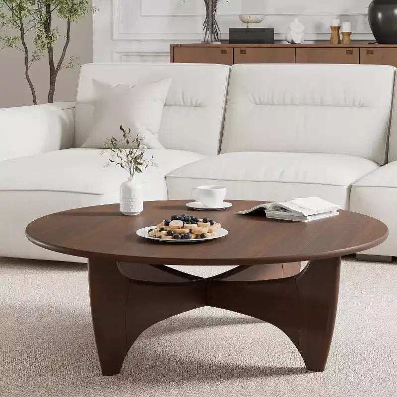 Table Basse Ronde en Bois Massif PexFix