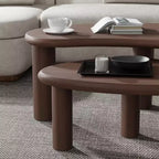 PexFix Table basse en bois massif de noyer Table d'appoint de canapé Ensemble