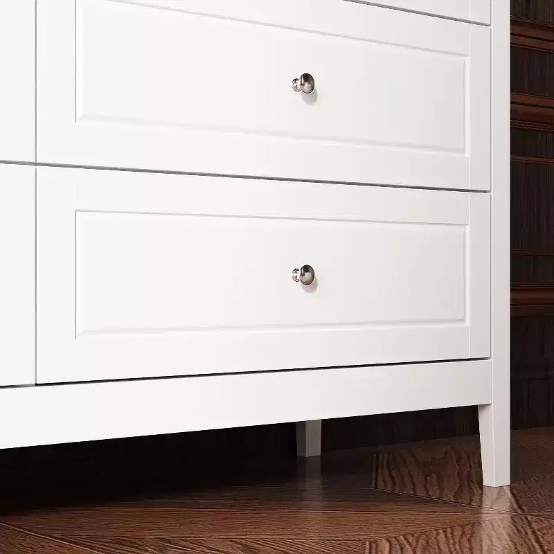 Famapy Classique Design 8 Tiroirs Commode Rangement Organiseur pour Chambre Blanc