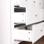 Famapy Classique Design 8 Tiroirs Commode Rangement Organiseur pour Chambre Blanc
