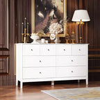 Famapy Classique Design 8 Tiroirs Commode Rangement Organiseur pour Chambre Blanc