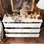 Famapy Classique Design 8 Tiroirs Commode Rangement Organiseur pour Chambre Blanc