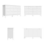 Famapy Classique Design 8 Tiroirs Commode Rangement Organiseur pour Chambre Blanc