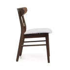 Christopher Knight Home Isador Chaises de salle à manger en bois d'hévéa rembourrées de style moderne du milieu du siècle (lot de 4)