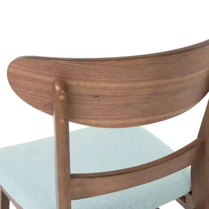 Christopher Knight Home Isador Chaises de salle à manger en bois d'hévéa rembourrées de style moderne du milieu du siècle (lot de 4)