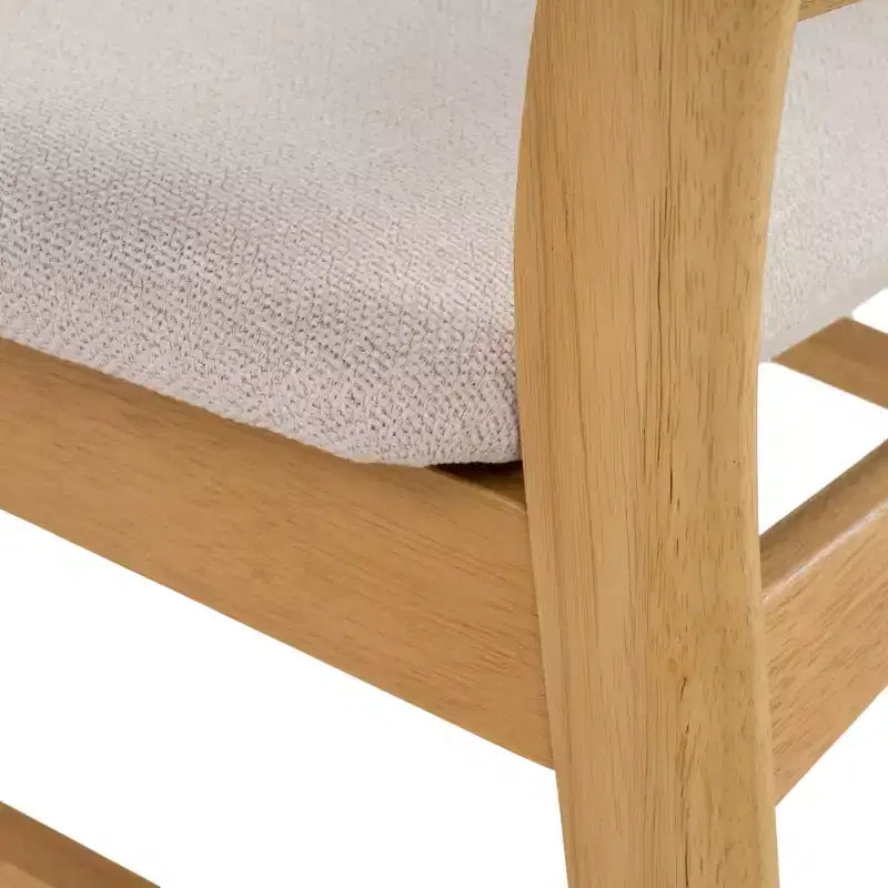 Christopher Knight Home Isador Chaises de salle à manger en bois d'hévéa rembourrées de style moderne du milieu du siècle (lot de 4)