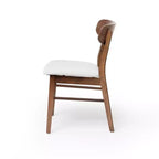 GDFStudio Alexis - Ensemble de salle à manger 7 pièces mi-moderne en tissu et bois d'hévéa rembourré