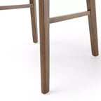 GDFStudio Alexis - Ensemble de salle à manger 7 pièces mi-moderne en tissu et bois d'hévéa rembourré