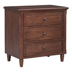 Whisen 28 Table de Chevet Moderne Minimaliste à 3 Tiroirs, Rangement, Cabinet en Bois, Table d'Appoint de Canapé