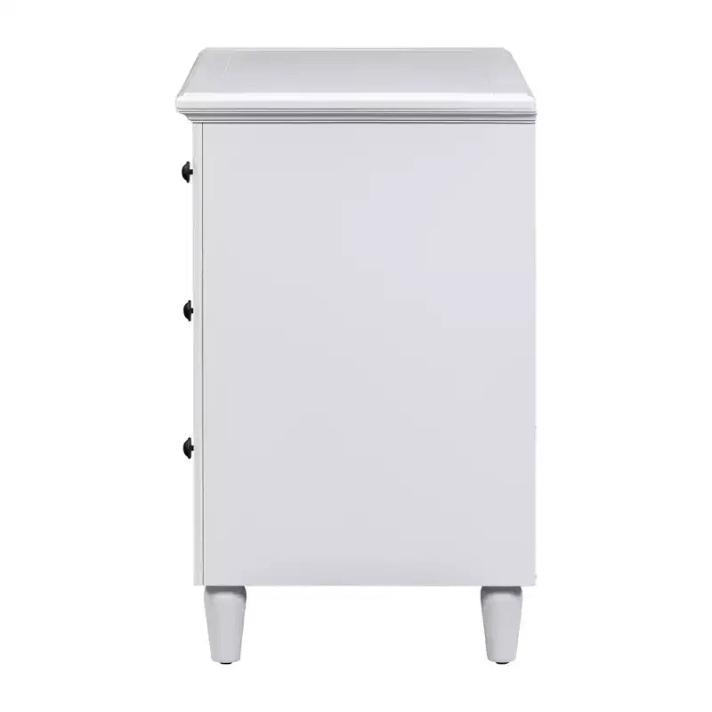 Whisen 28 Table de Chevet Moderne Minimaliste à 3 Tiroirs, Rangement, Cabinet en Bois, Table d'Appoint de Canapé