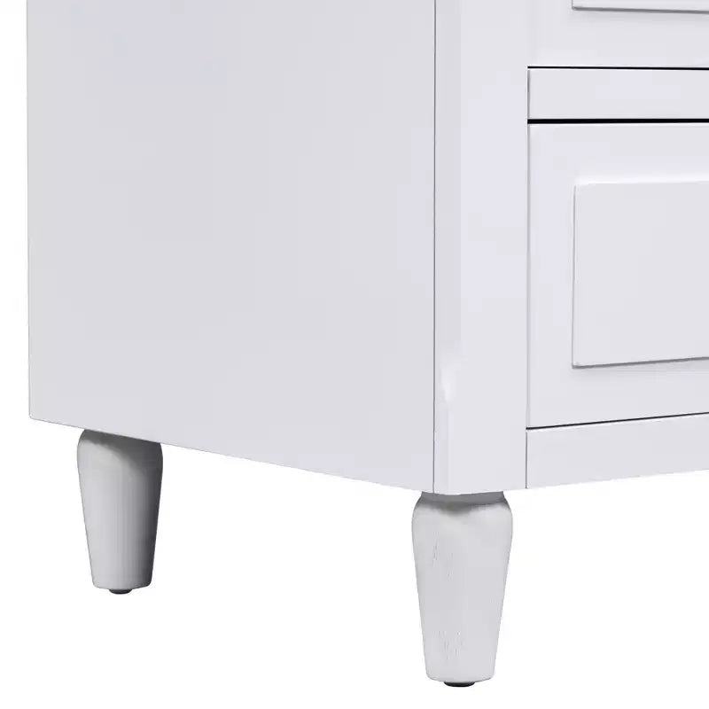 Whisen 28 Table de Chevet Moderne Minimaliste à 3 Tiroirs, Rangement, Cabinet en Bois, Table d'Appoint de Canapé