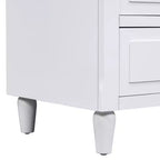 Whisen 28 Table de Chevet Moderne Minimaliste à 3 Tiroirs, Rangement, Cabinet en Bois, Table d'Appoint de Canapé