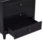 Whisen 28 Table de Chevet Moderne Minimaliste à 3 Tiroirs, Rangement, Cabinet en Bois, Table d'Appoint de Canapé