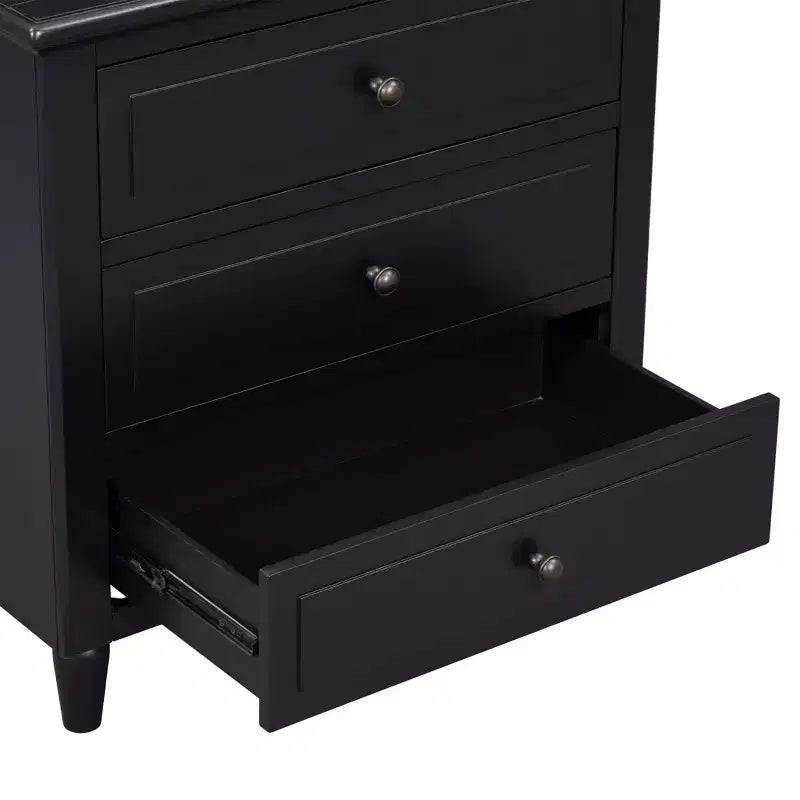Whisen 28 Table de Chevet Moderne Minimaliste à 3 Tiroirs, Rangement, Cabinet en Bois, Table d'Appoint de Canapé