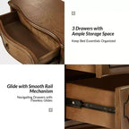 Table d'appoint à 3 tiroirs Linus (lot de 2) | ART OF LIVING DESIGNS