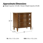Table d'appoint à 3 tiroirs Linus (lot de 2) | ART OF LIVING DESIGNS