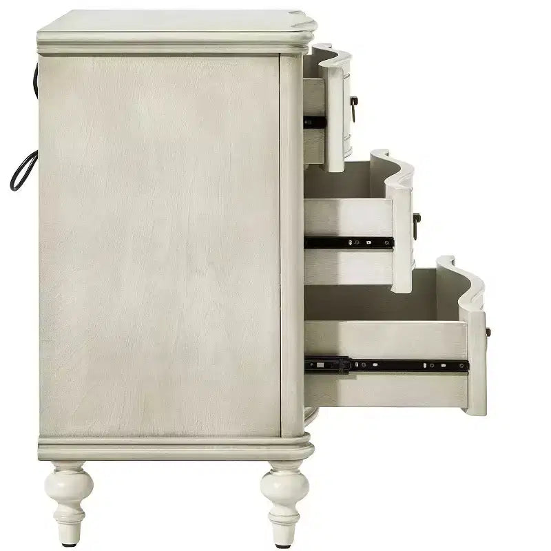 Table d'appoint à 3 tiroirs Linus (lot de 2) | ART OF LIVING DESIGNS